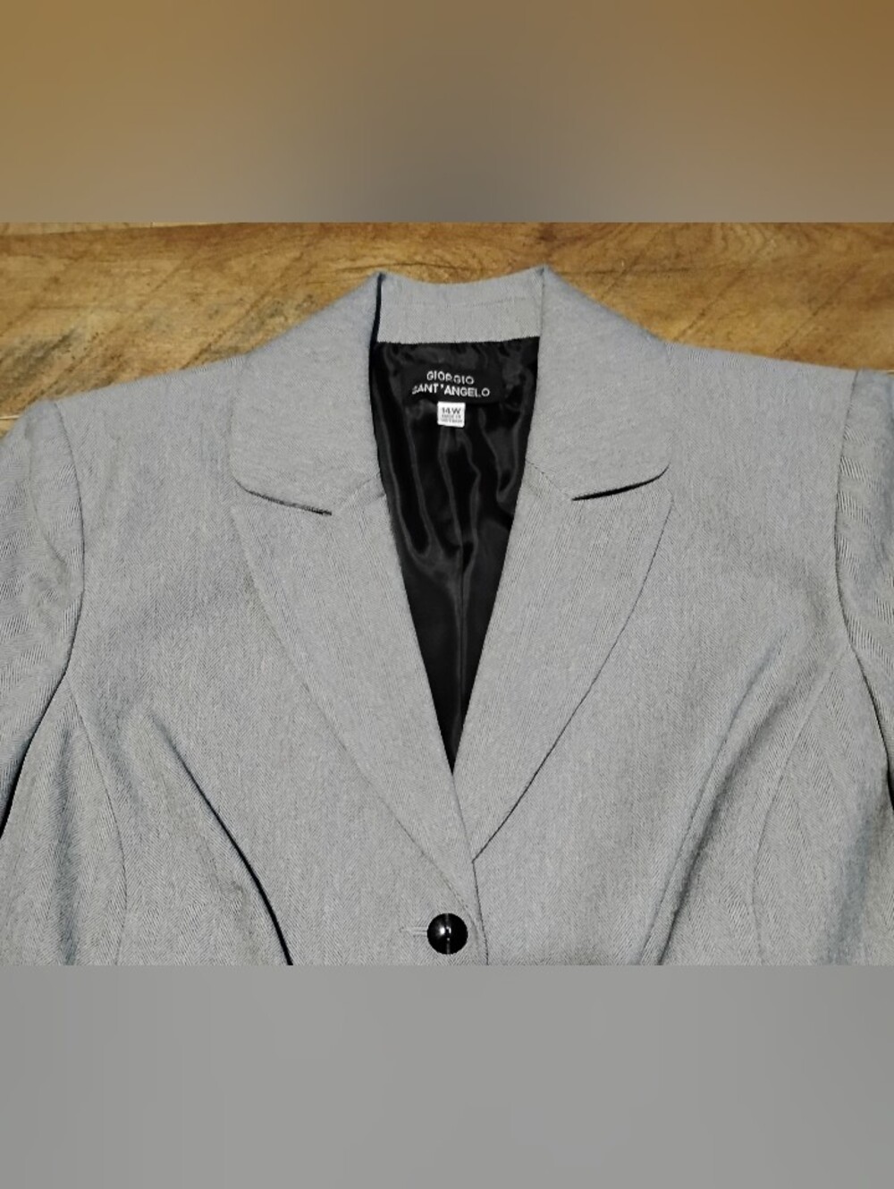 Giorgio Sant Angelo EUC Classic Gray Pant Suit Women's Size: 14W - Picture 6 of 7